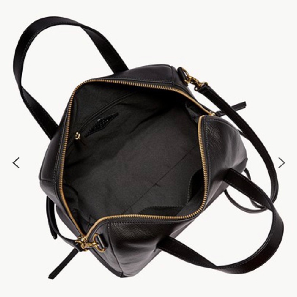 FOSSIL SYDNEY SATCHEL LEATHER  CROSSBDODY BAG - Picture 2 of 2